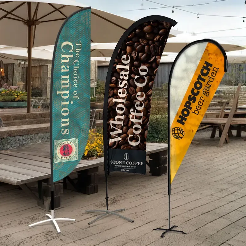 Flags for footfall and branding combined