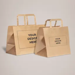 Personalised Flat Handle Takeaway Bags - Print Area Thumbnail