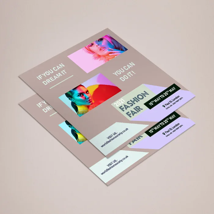 Custom printed square flyers