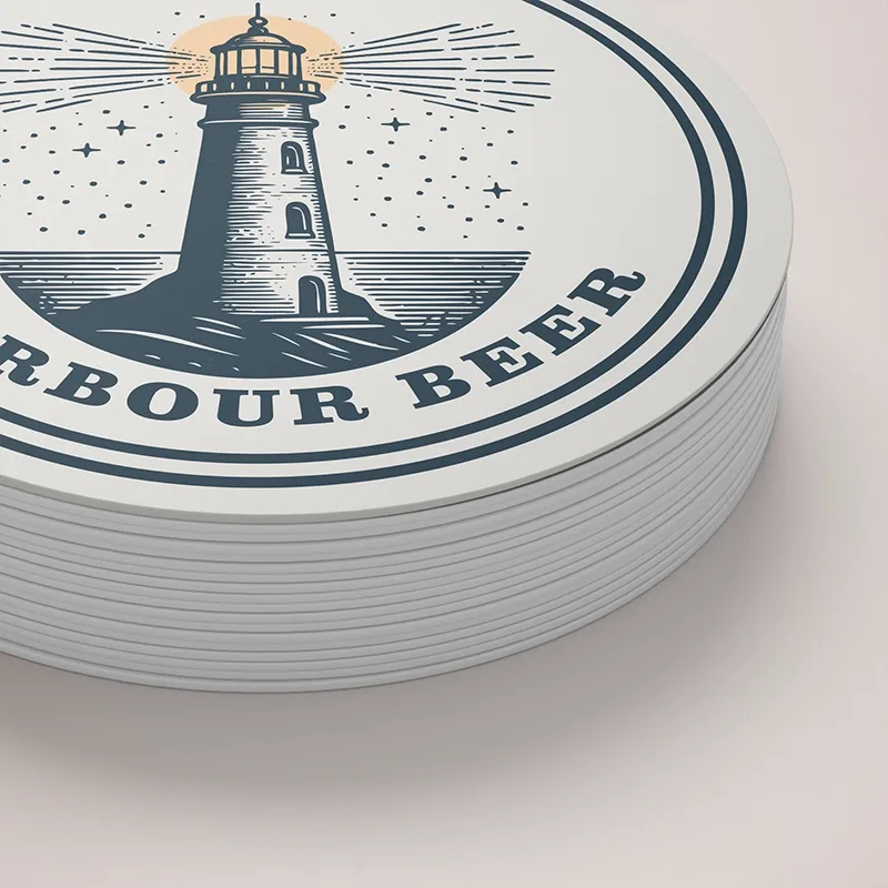 Circular beer mats
