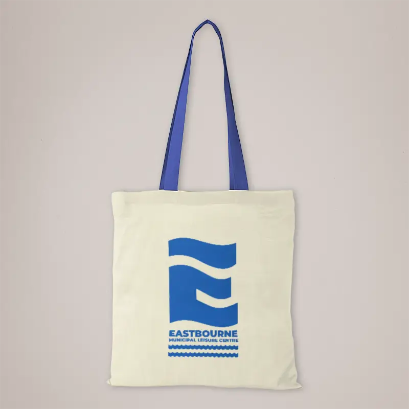 Custom Cotton Tote Bag with Coloured Handles