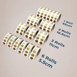 Foil Labels on a Roll Sizes Thumbnail
