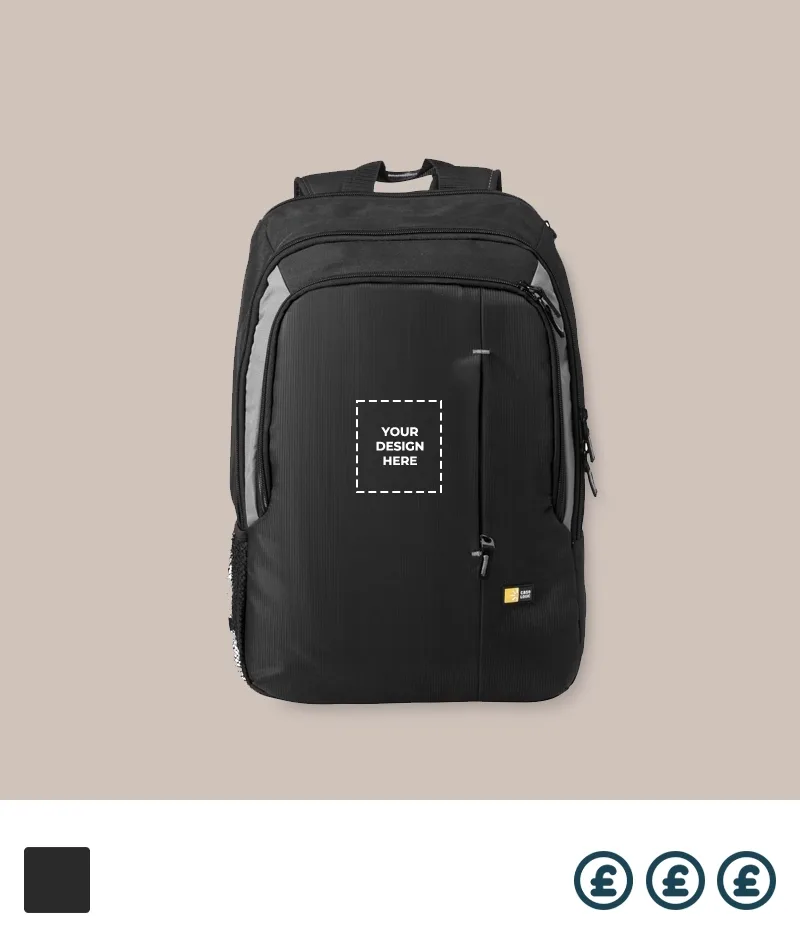17" Black Branded Laptop Backpack
