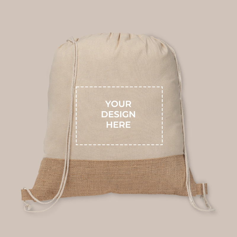 Customisable drawstring bag - natural