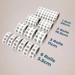 Circle Labels on a Roll Sizes Thumbnail