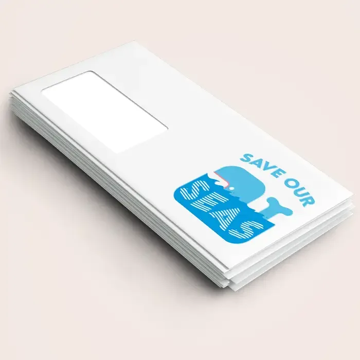Printed envelopes for charity visibility