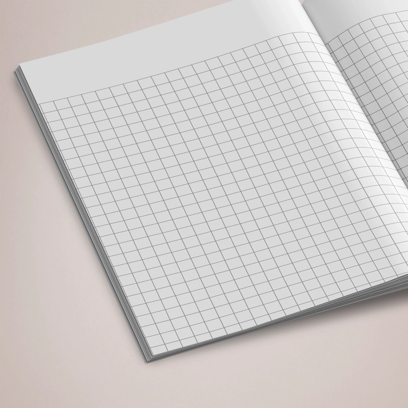 Pages printed with grid format
