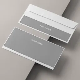 DL envelope without window - Print area Thumbnail