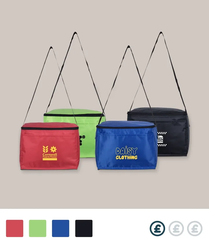Customisable 6 pack coolers with long handles
