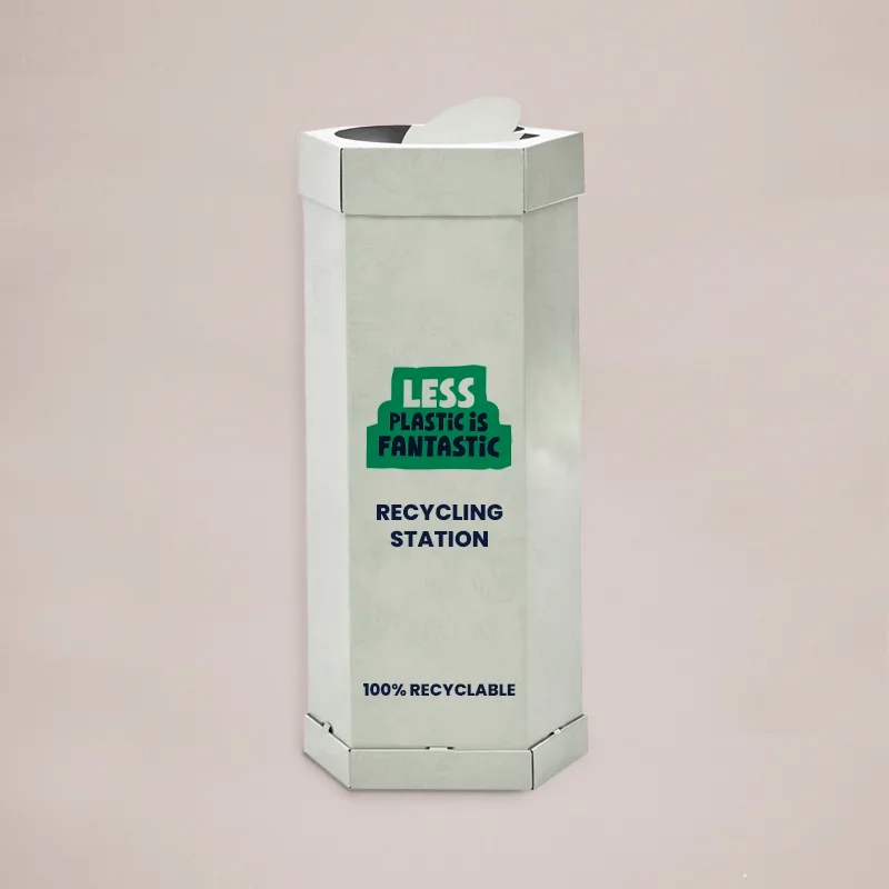 Printed cardboard waste bin