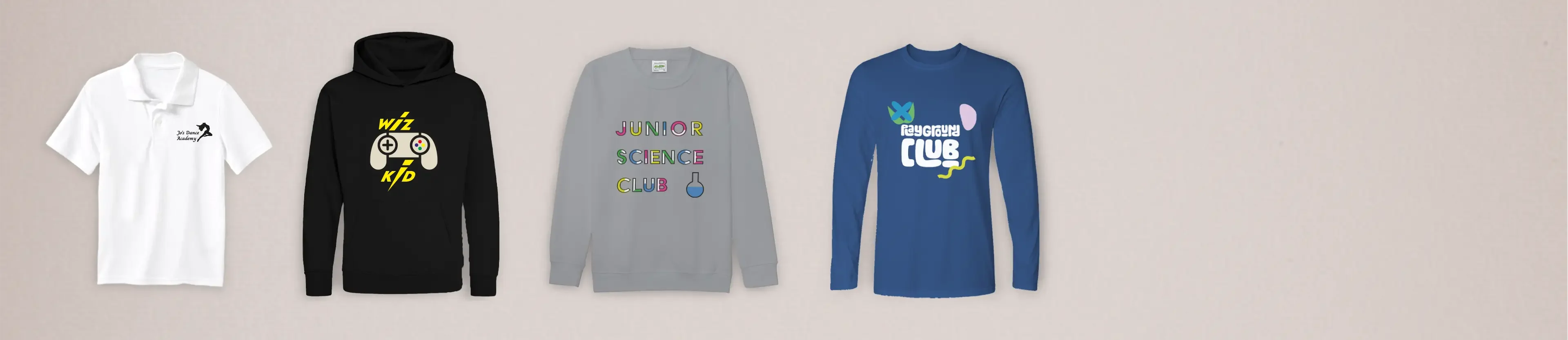 Custom children's clothing - add logos or designs
