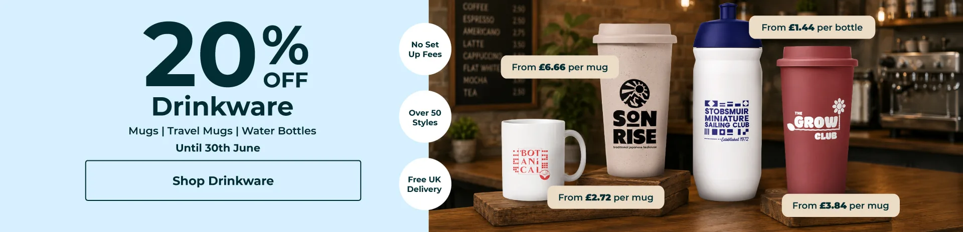 20% off drinkware