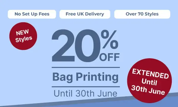 20% off bag printing