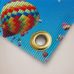 Wind Resistant Mesh Banner Hem and Eyelet Back Thumbnail
