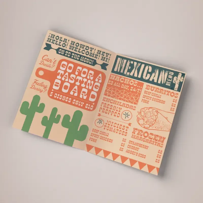 Printed Creased Menus product image