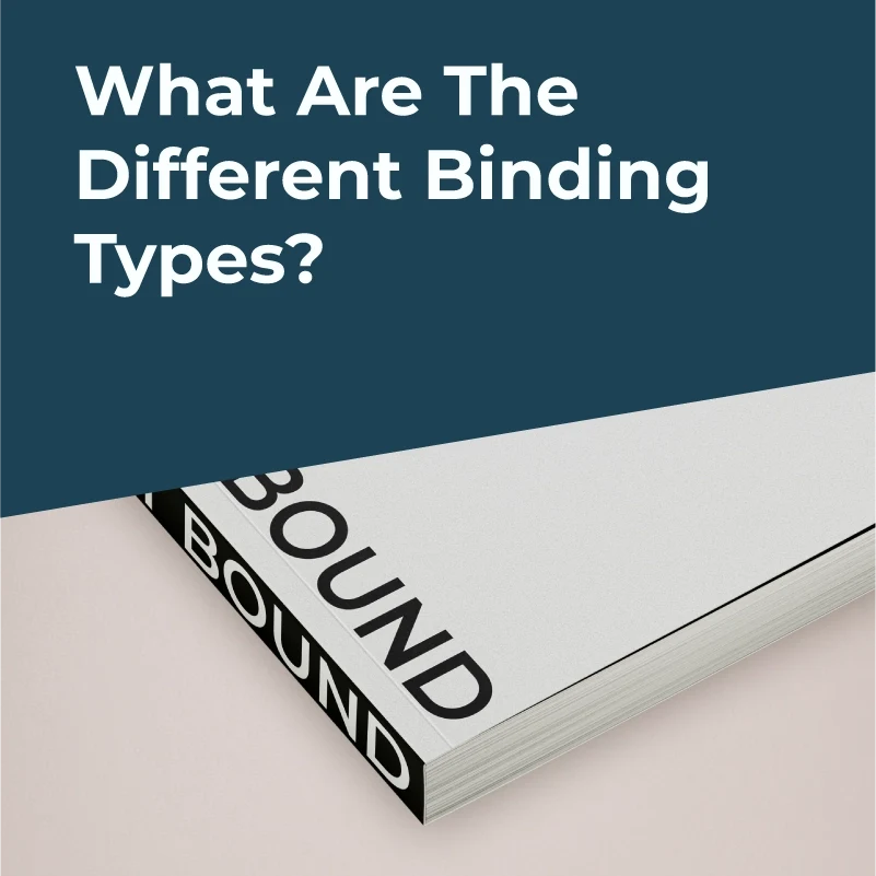 What are the different types of book binding called?