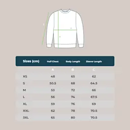 Stanley/Stella Sweatshirt Size Guide Thumbnail