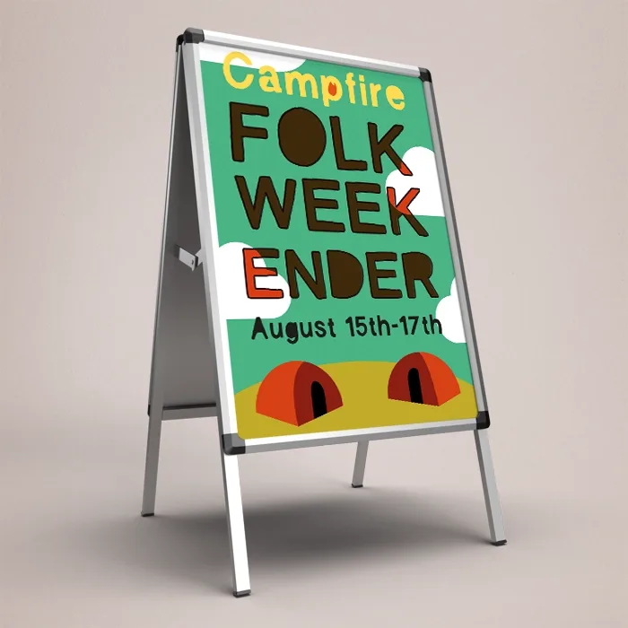 A-frames to direct footfall