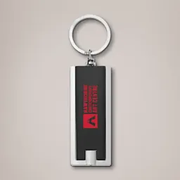 Black Branded Keychain Light Thumbnail