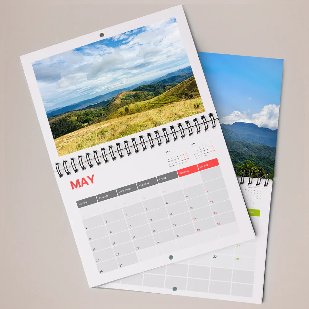 Wiro-Bound Photo Calendars