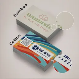 Uncoated Cotton and Woven Bamboo Business Cards Thumbnail