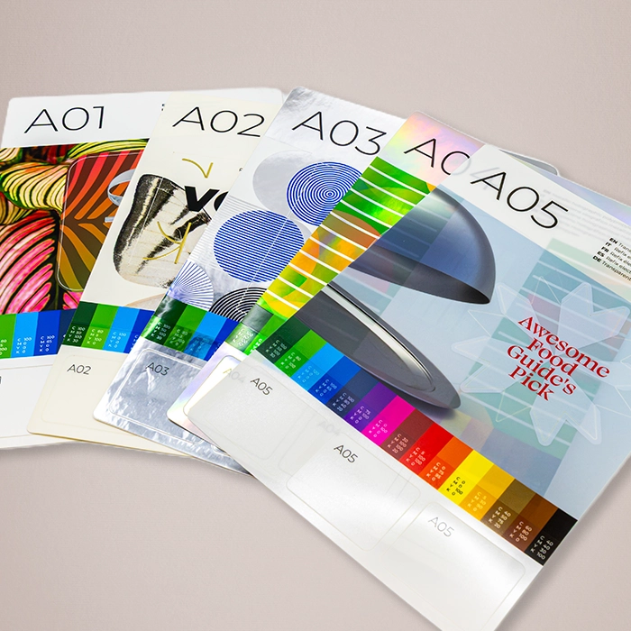 Sticker and Labels Sample Pack Materials 