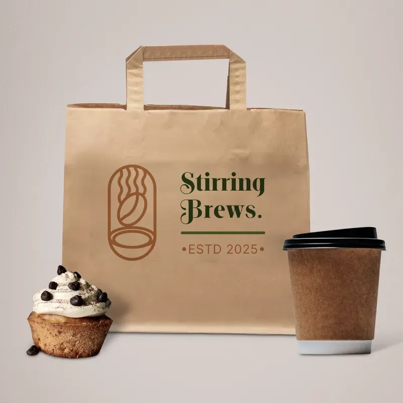 Small Full Colour Printed Takeaway Bags