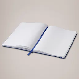Navy Spectrum A5 Plain Notebook - Open Thumbnail