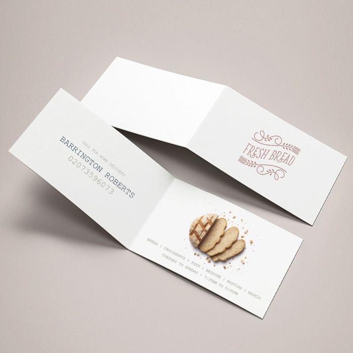 Folded business cards