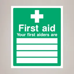 First Aiders List Safety Signage Thumbnail