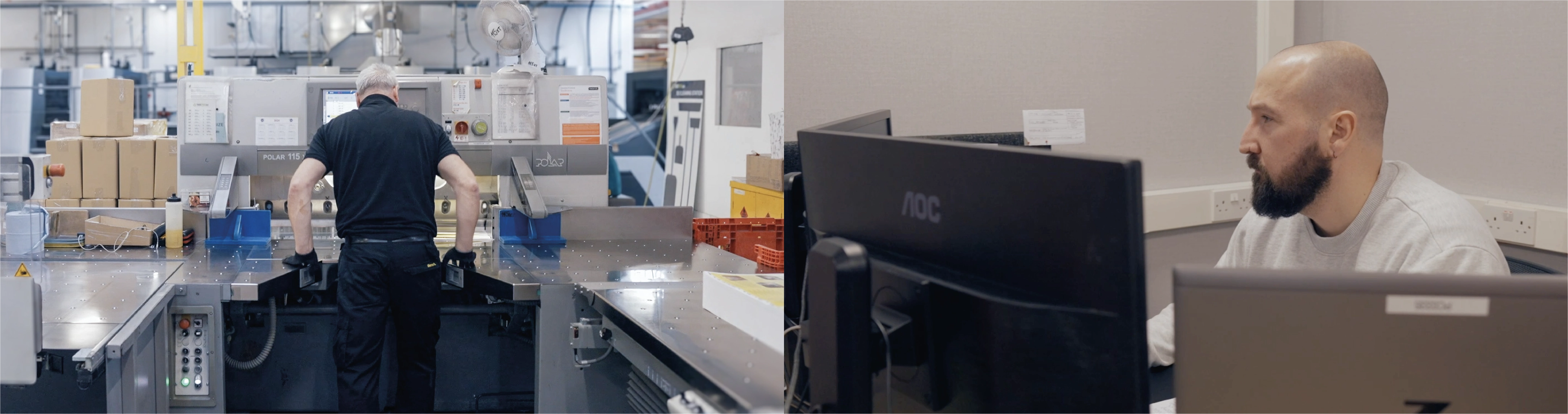 Tradeprint Guillotine and PrePress worker 