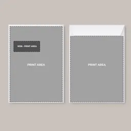 C4 Envelope with window - Print area Thumbnail