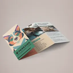 Pamphlet printing - open view Thumbnail