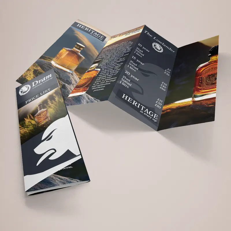 Printed Price Lists - W Fold