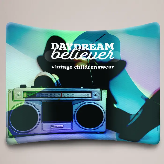 Curved Stretch Fabric Display Stand