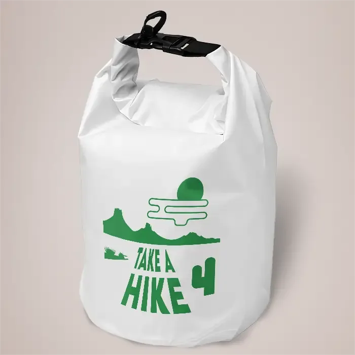 Survivor 5 litre waterproof roll-down bag - White