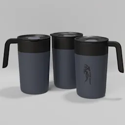 Branded and unbranded grey mugs Thumbnail