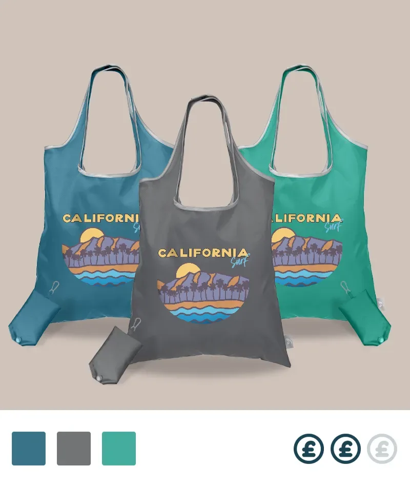 Hirta Recycled Foldaway Custom Shopping Tote Bag