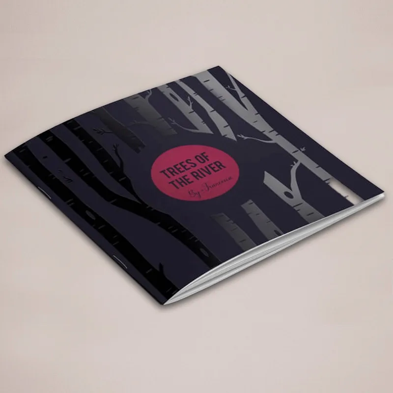 Square spot UV brochures