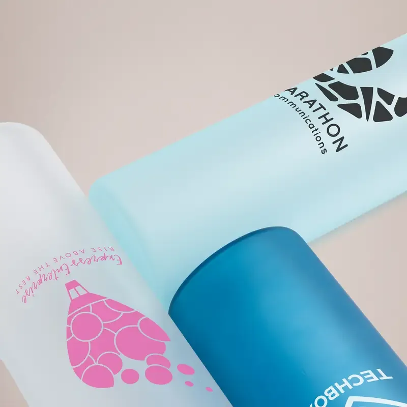 Branded Frosted Glass Bottle