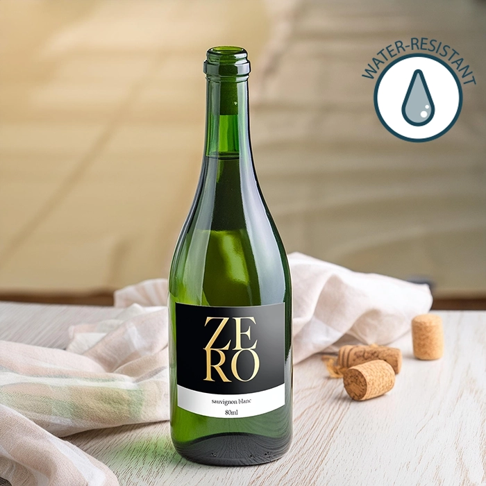 Luxury Bottle Label | Recommend -  Black Pulp Dyed Paper