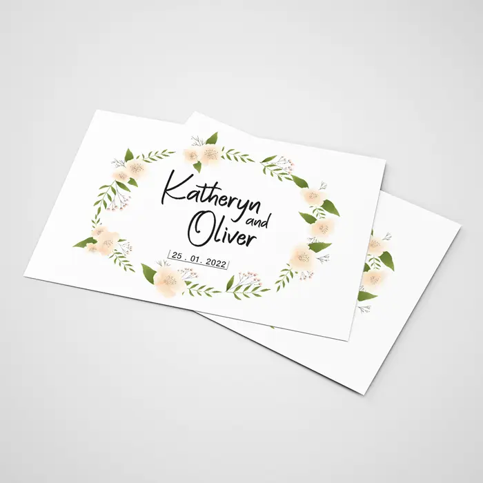 A3 120gsm Premium Smooth White Paper Wedding Placemats