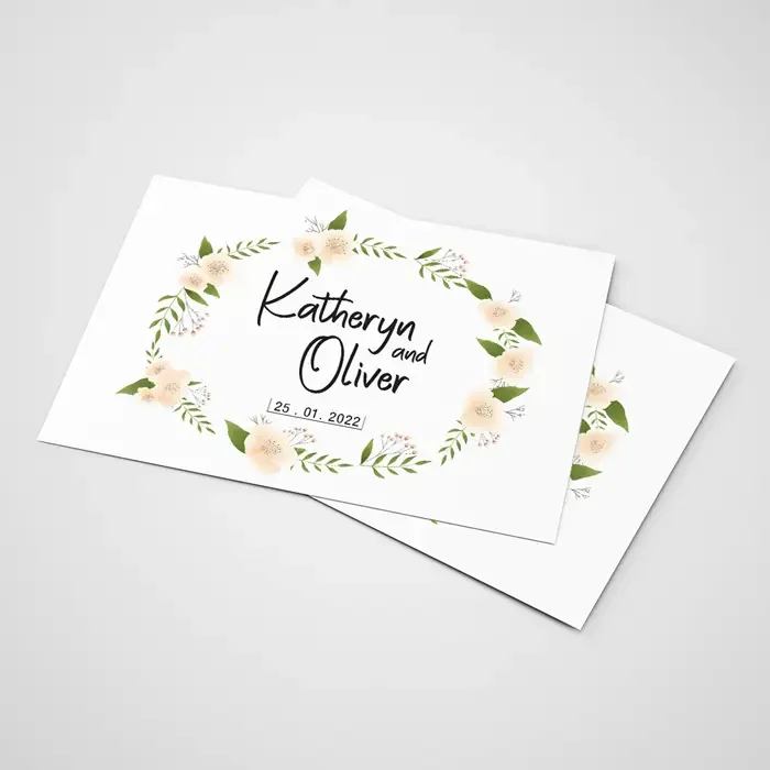 A3 120gsm Premium Smooth White Paper Wedding Placemats