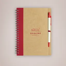 14 x 18 cm Red Priestly recycled notebook with pen Thumbnail
