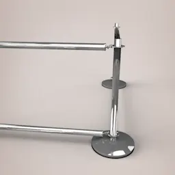 Premium Chrome - Double Rail For Cafe Barriers Thumbnail