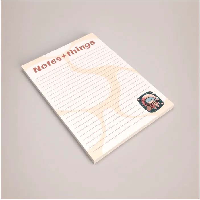 Notepads to sell or gift to new employees