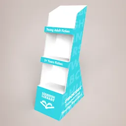 Three Shelf Cardboard Brochure Stand Thumbnail