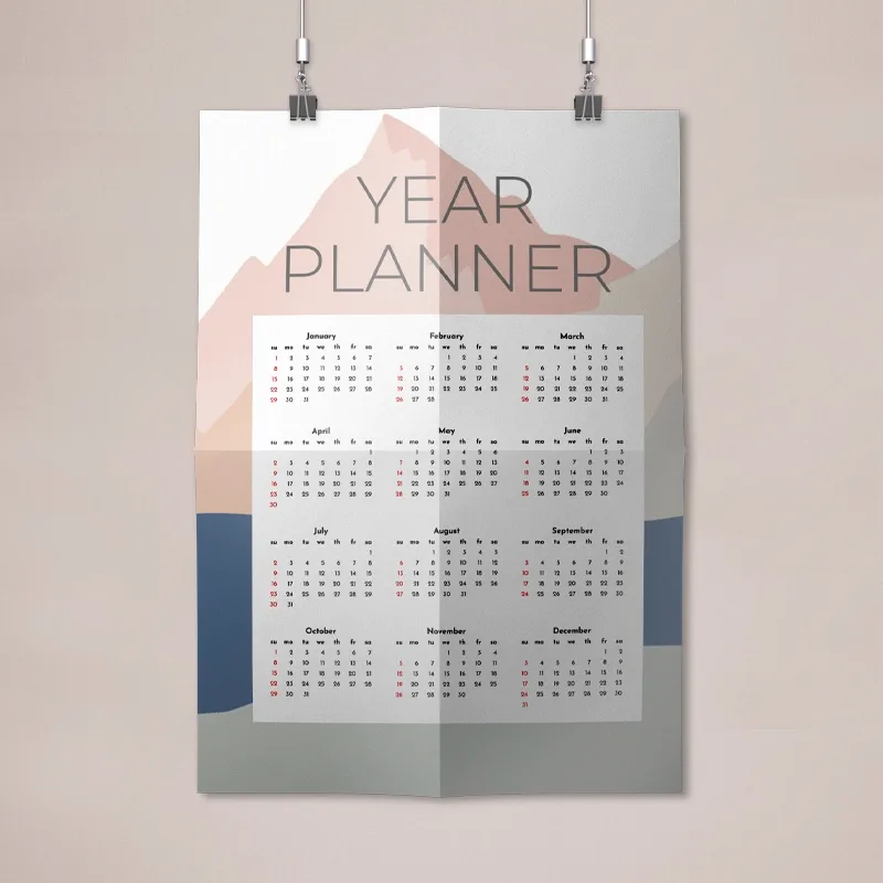 Folded Wall Planner
