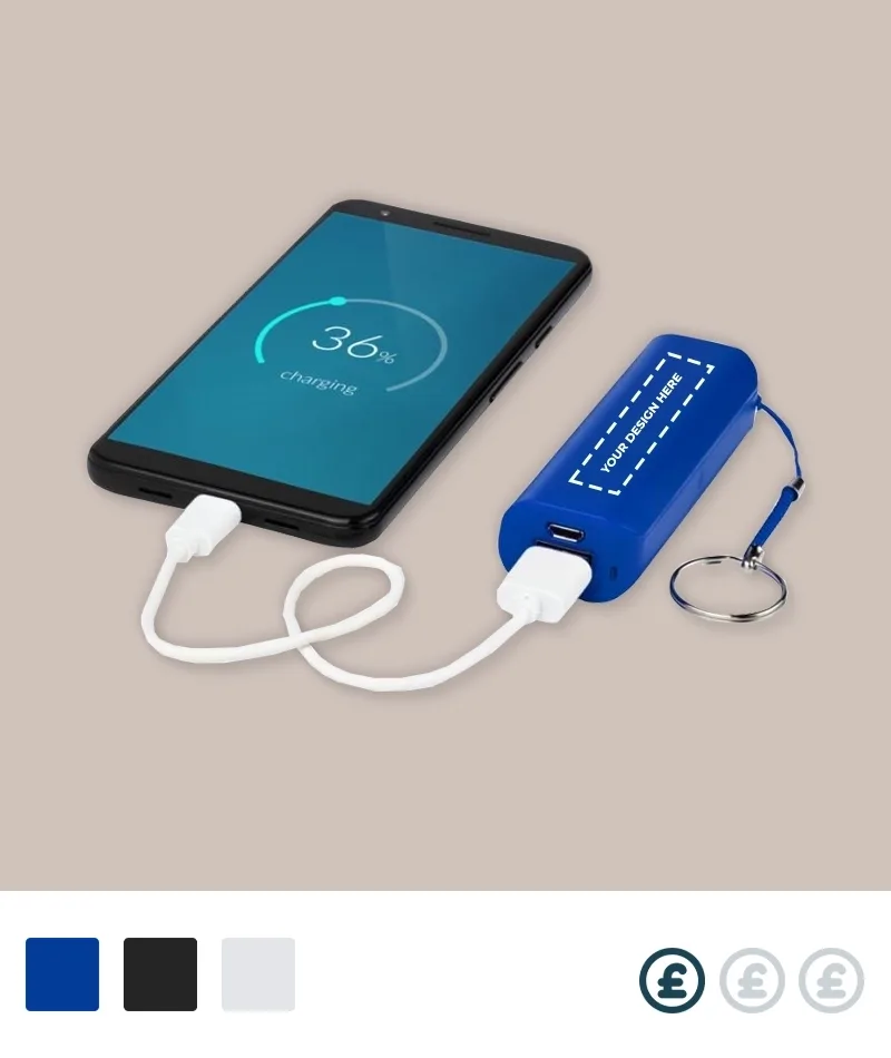 Branded power bank keychain
