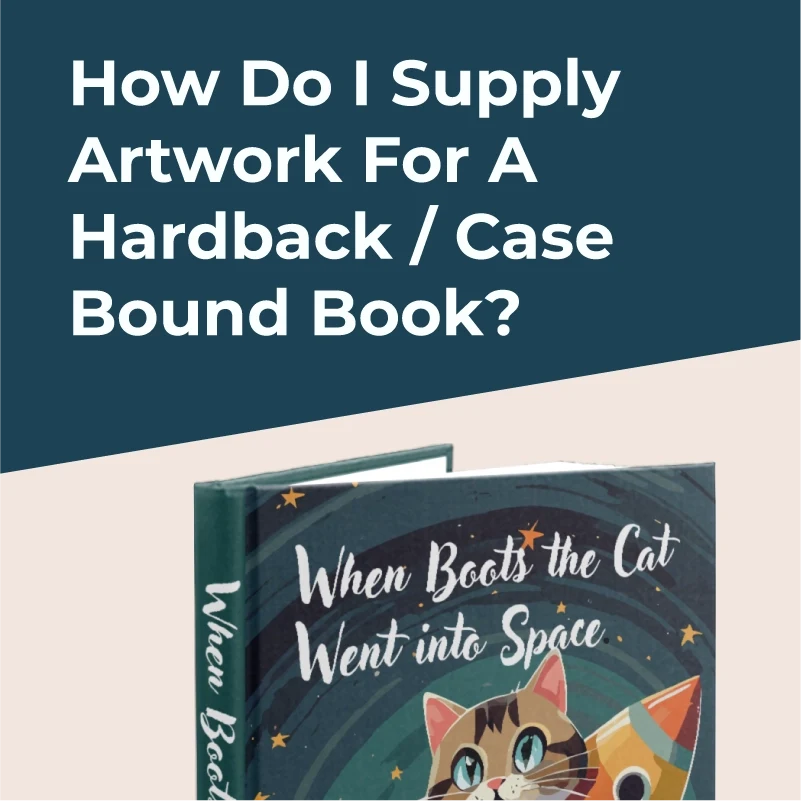 How do I supply artwork for a hardback book?